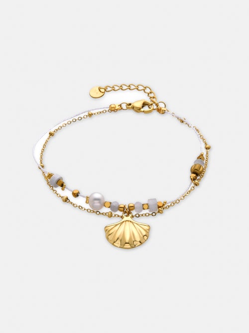 Bracelet Luxenter avec zircon brillant plaqué or 18 carats - Virat - Kiabi