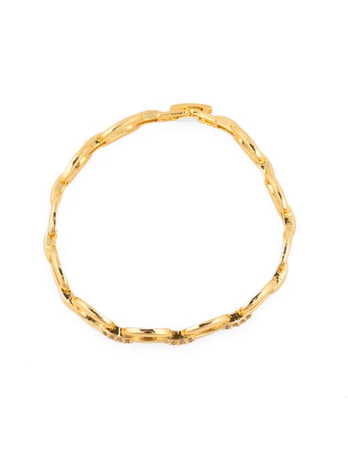 Bracelet Luxenter avec zircone brillante et finition or jaune 18k - Insio - Kiabi