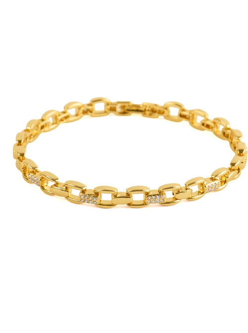 Bracelet Luxenter avec zircone brillante et finition or jaune 18k - Yaris - Kiabi Bracelet Luxenter avec zircone brillante et finition or jaune 18k - Yaris - Kiabi