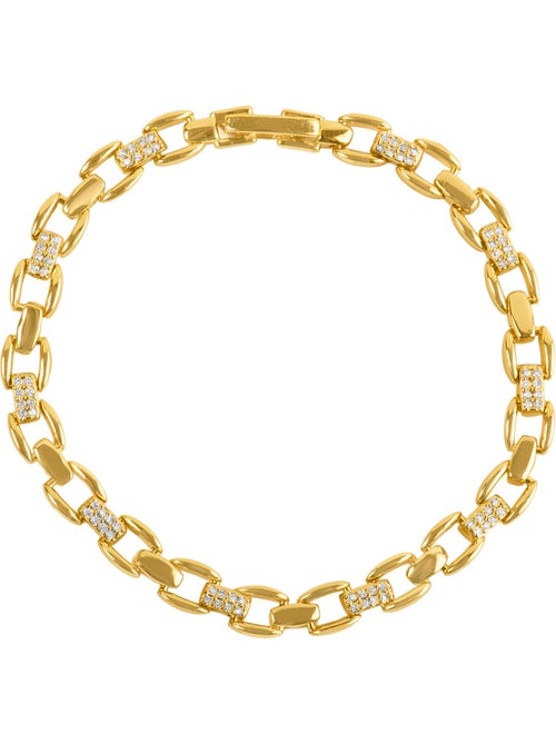 Bracelet Luxenter avec zircone brillante et finition or jaune 18k - Yaris - Kiabi Bracelet Luxenter avec zircone brillante et finition or jaune 18k - Yaris - Kiabi