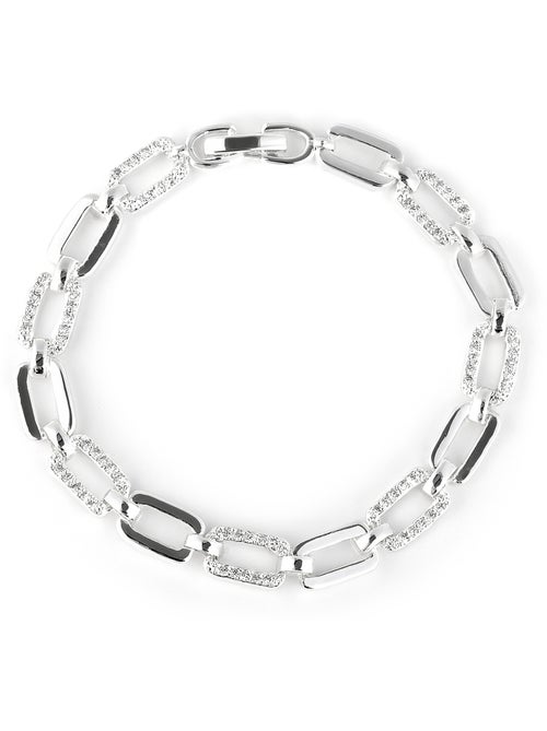 Bracelet Luxenter avec zircone brillante et finition rhodium - Asgoth - Kiabi