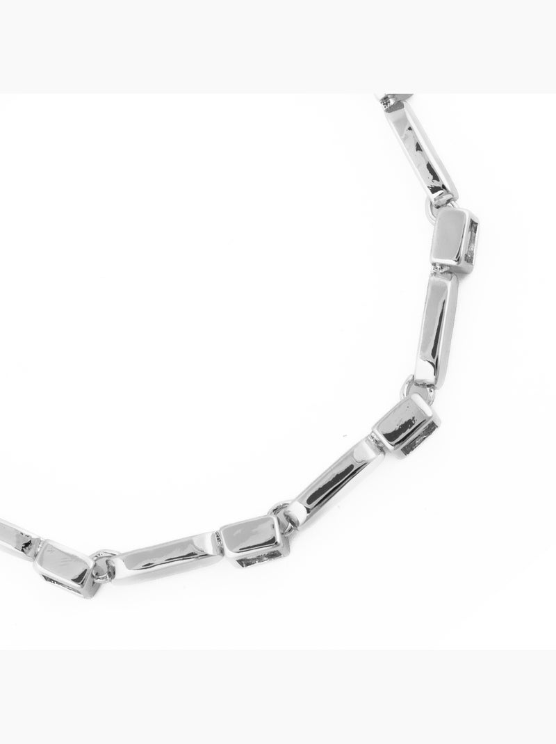 Bracelet Luxenter avec zircone brillante et finition rhodium - Aslion Blanc - Kiabi