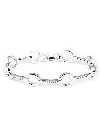 Bracelet Luxenter avec zircone brillante et finition rhodium - Dimaran