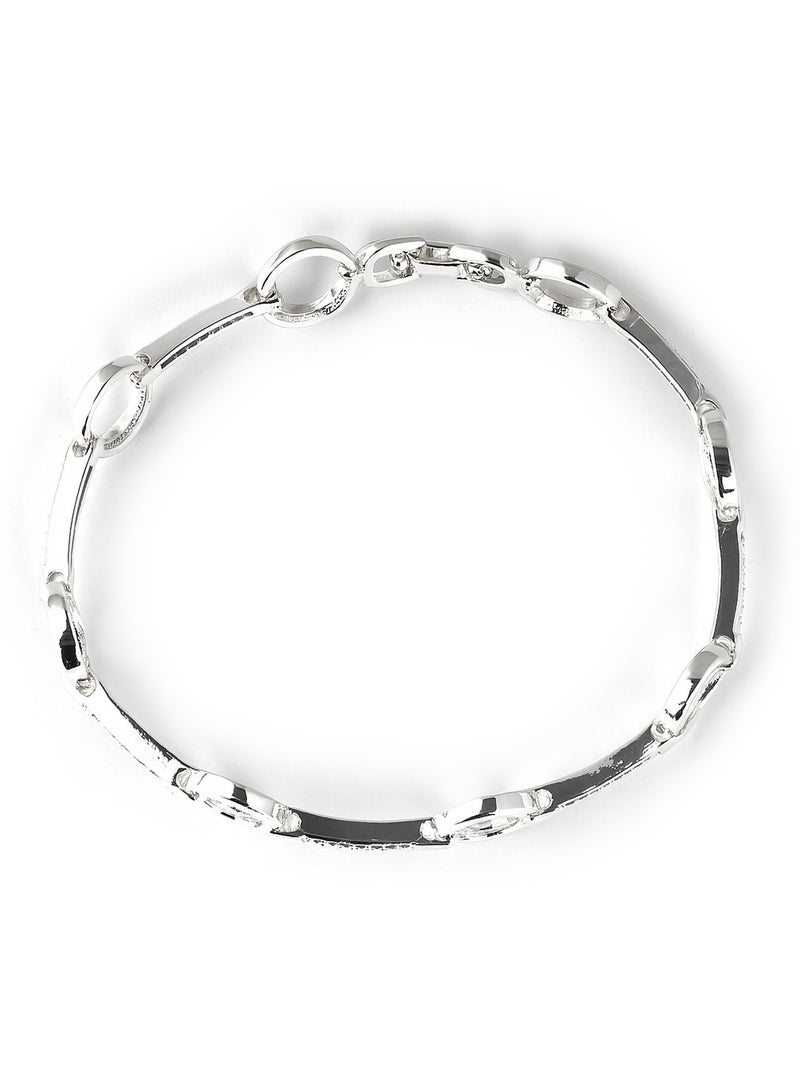 Bracelet Luxenter avec zircone brillante et finition rhodium - Dimaran Argent - Kiabi