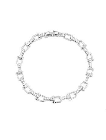 Bracelet Luxenter avec zircone brillante et finition rhodium - Dordel