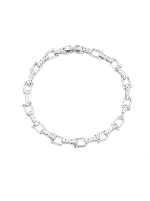 Bracelet Luxenter avec zircone brillante et finition rhodium - Dordel - Kiabi Bracelet Luxenter avec zircone brillante et finition rhodium - Dordel - Kiabi
