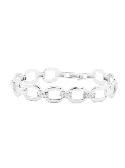 Bracelet Luxenter avec zircone brillante et finition rhodium - Insio - Kiabi Bracelet Luxenter avec zircone brillante et finition rhodium - Insio - Kiabi