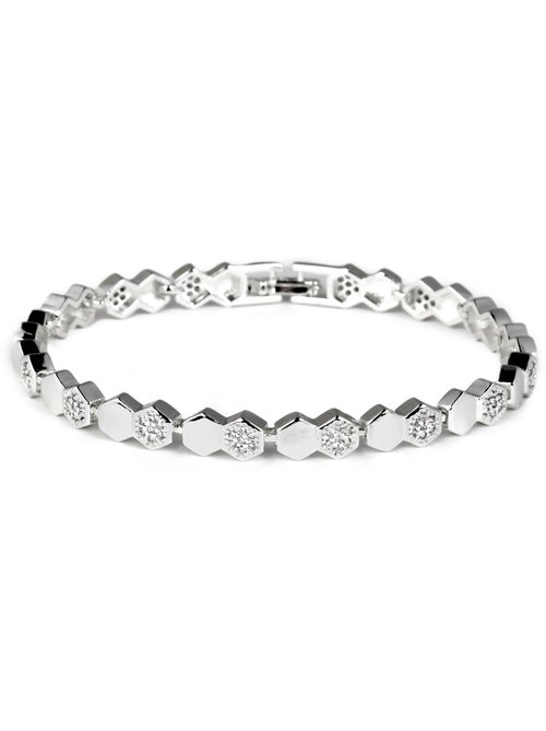 Bracelet Luxenter avec zircone brillante et finition rhodium - Lyth - Kiabi Bracelet Luxenter avec zircone brillante et finition rhodium - Lyth - Kiabi