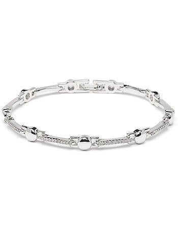 Bracelet Luxenter avec zircone brillante et finition rhodium - Rarix