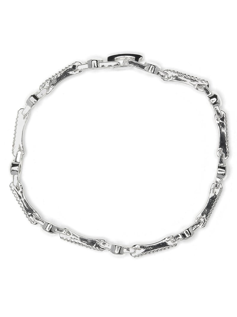 Bracelet Luxenter avec zircone brillante et finition rhodium - Rarix Argent - Kiabi