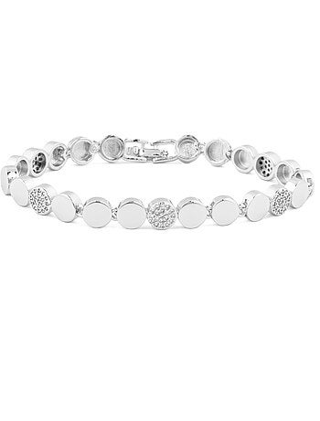 Bracelet Luxenter avec zircone brillante et finition rhodium - Sywi