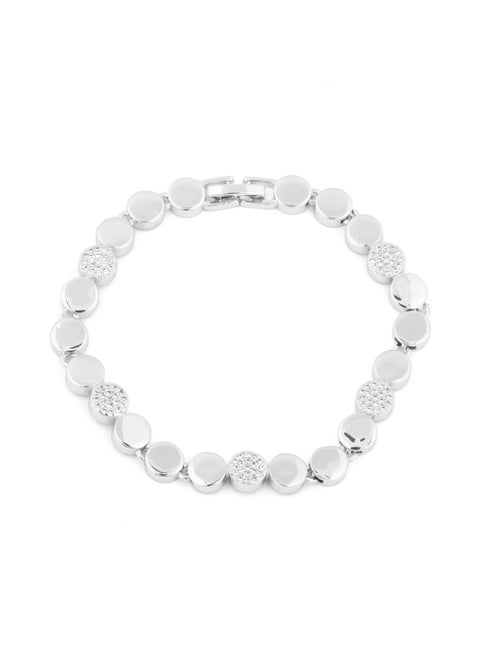 Bracelet Luxenter avec zircone brillante et finition rhodium - Sywi - Kiabi