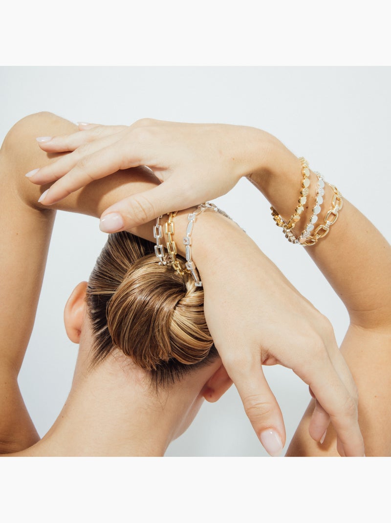 Bracelet Luxenter avec zircone brillante et finition rhodium - Sywi Blanc - Kiabi