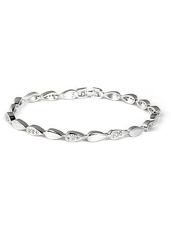 Bracelet Luxenter avec zircone brillante et finition rhodium - Tanal