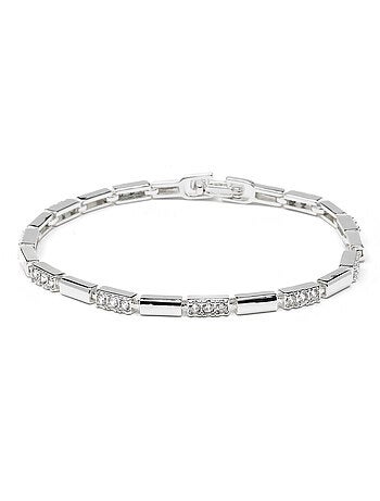 Bracelet Luxenter avec zircone brillante et finition rhodium - Tavli