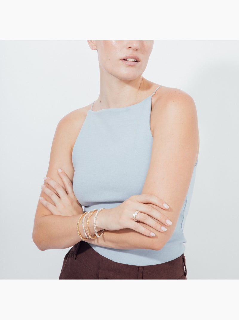 Bracelet Luxenter avec zircone brillante et finition rhodium - Tavli Blanc - Kiabi