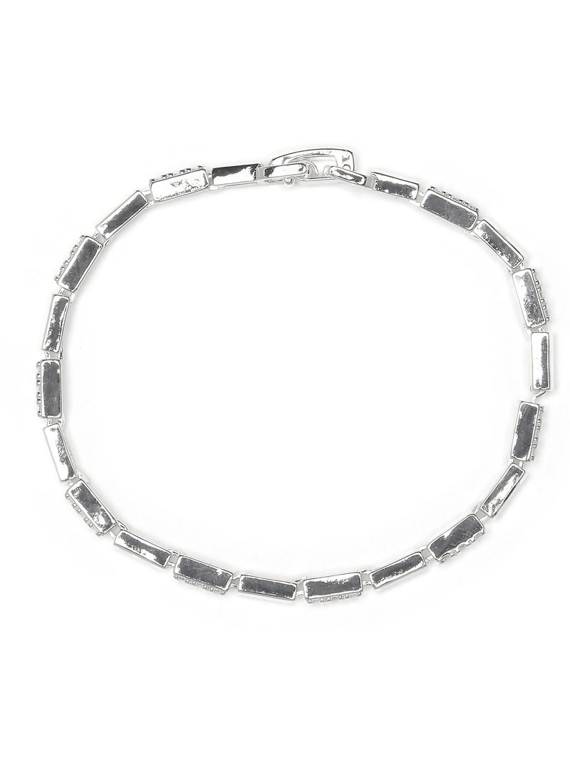 Bracelet Luxenter avec zircone brillante et finition rhodium - Tavli Blanc - Kiabi