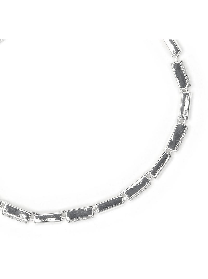 Bracelet Luxenter avec zircone brillante et finition rhodium - Tavli Blanc - Kiabi