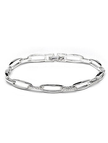 Bracelet Luxenter avec zircone brillante et finition rhodium - Thylo