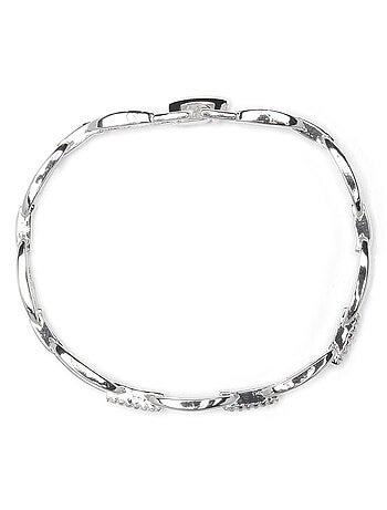 Bracelet Luxenter avec zircone brillante et finition rhodium - Thylo