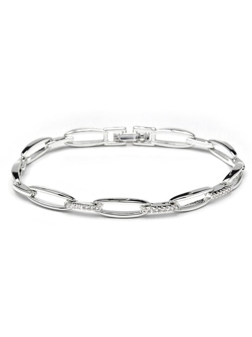 Bracelet Luxenter avec zircone brillante et finition rhodium - Thylo - Kiabi