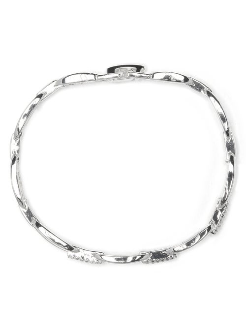 Bracelet Luxenter avec zircone brillante et finition rhodium - Thylo - Kiabi