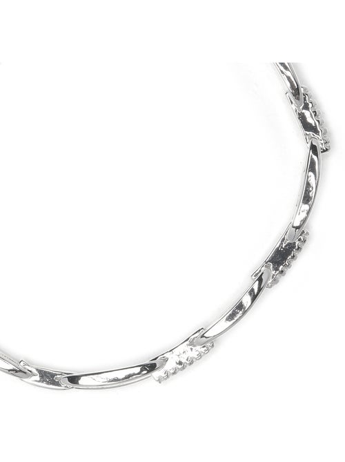 Bracelet Luxenter avec zircone brillante et finition rhodium - Thylo - Kiabi