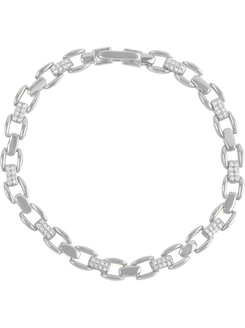 Bracelet Luxenter avec zircone brillante et finition rhodium - Yaris - Kiabi Bracelet Luxenter avec zircone brillante et finition rhodium - Yaris - Kiabi