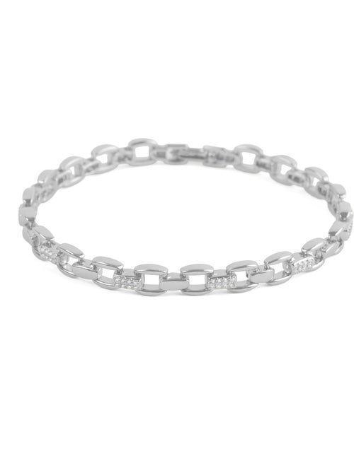 Bracelet Luxenter avec zircone brillante et finition rhodium - Yaris - Kiabi