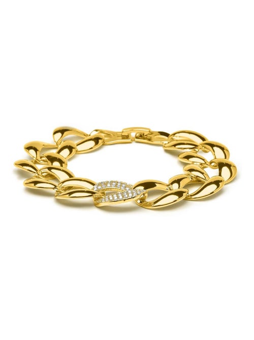 Bracelet Luxenter avec zircone brillante, finition or jaune 18 carats - Shinthi - Kiabi