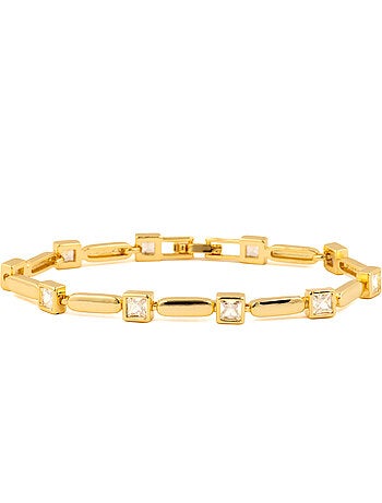 Bracelet Luxenter avec zircone brillante, finition or jaune 18k - Aslion