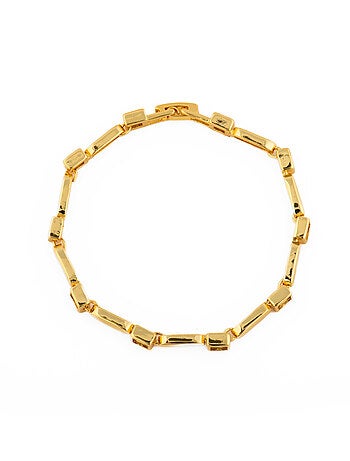 Bracelet Luxenter avec zircone brillante, finition or jaune 18k - Aslion
