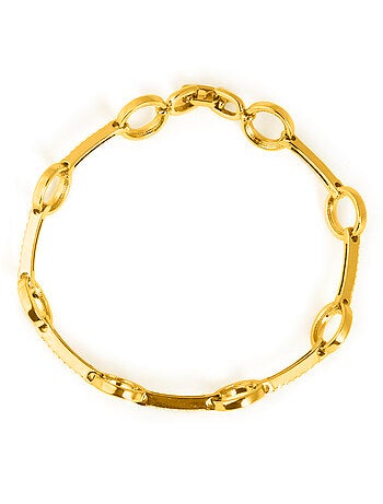 Bracelet Luxenter avec zircone brillante, finition or jaune 18k - Dimaran