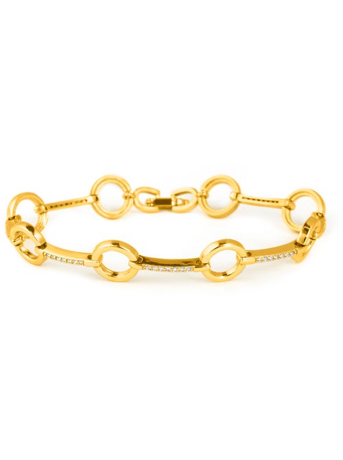 Bracelet Luxenter avec zircone brillante, finition or jaune 18k - Dimaran - Kiabi Bracelet Luxenter avec zircone brillante, finition or jaune 18k - Dimaran - Kiabi