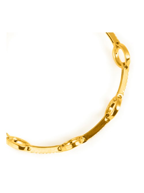 Bracelet Luxenter avec zircone brillante, finition or jaune 18k - Dimaran - Kiabi