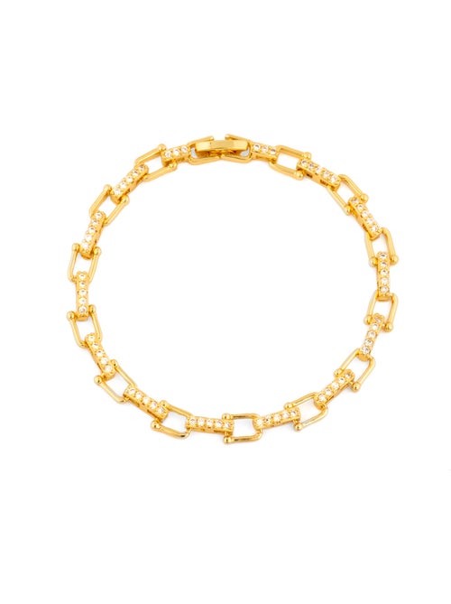 Bracelet Luxenter avec zircone brillante, finition or jaune 18k - Dordel - Kiabi Bracelet Luxenter avec zircone brillante, finition or jaune 18k - Dordel - Kiabi