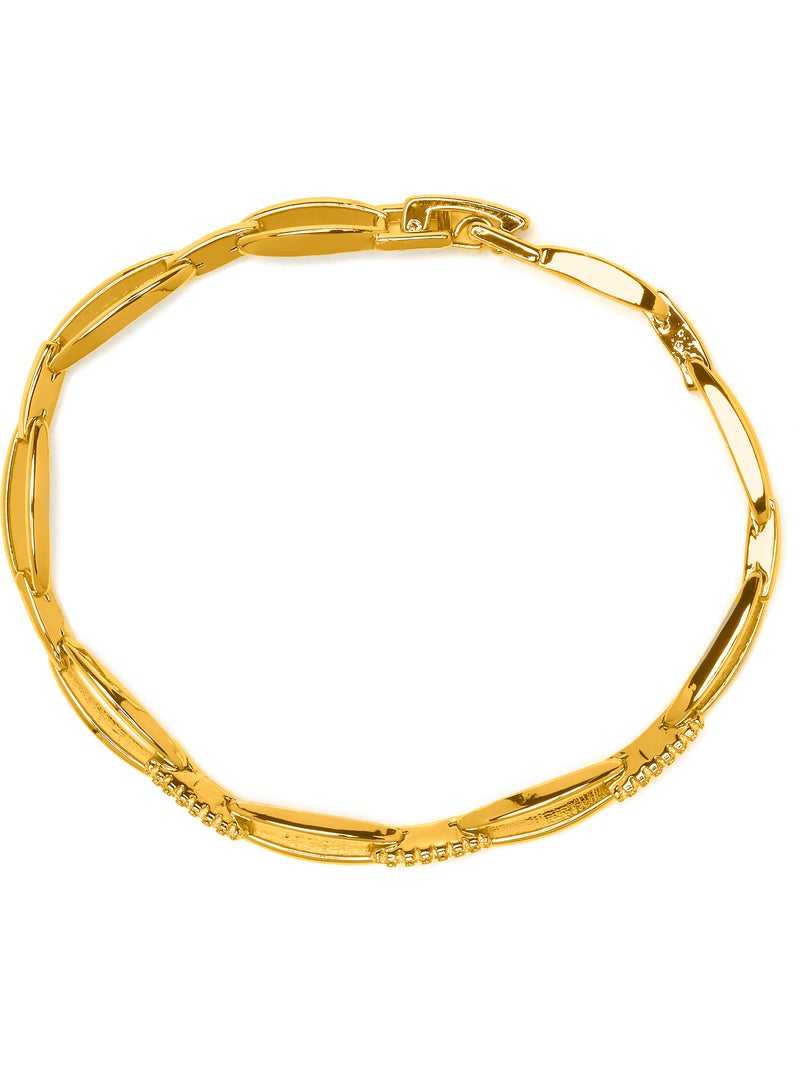 Bracelet Luxenter avec zircone brillante, finition or jaune 18k - Thylo Argent - Kiabi