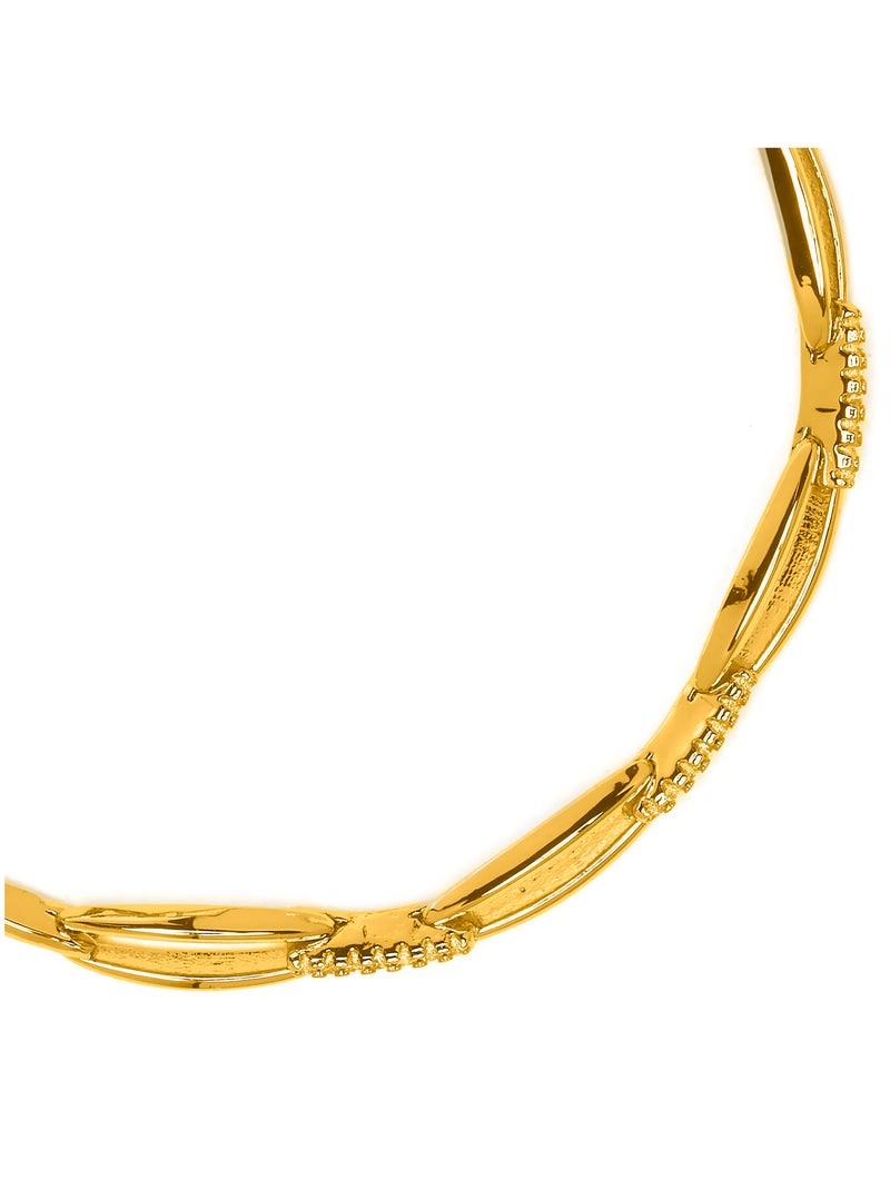 Bracelet Luxenter avec zircone brillante, finition or jaune 18k - Thylo Blanc - Kiabi