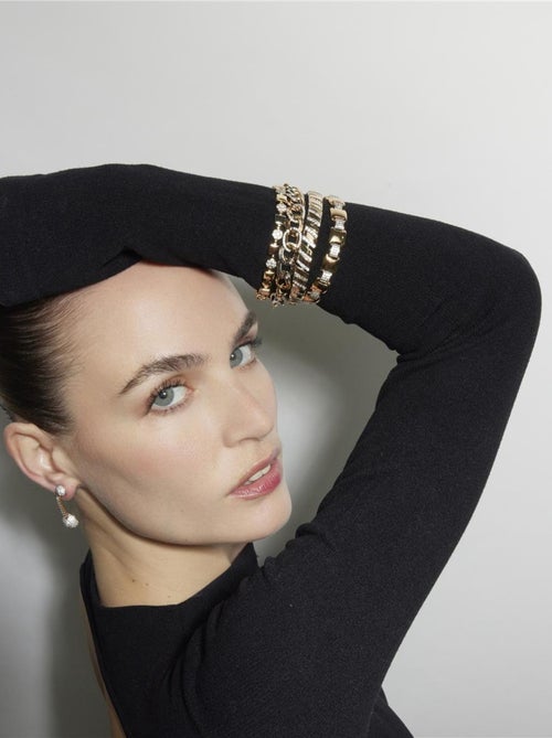 Bracelet Luxenter avec Zirconia brillant finition or 18k - Sured - Kiabi