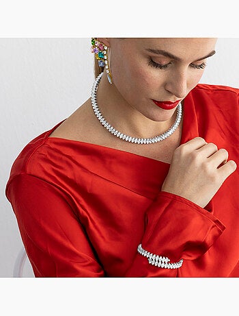 Bracelet Luxenter avec zirconium brillant argenté - Comega