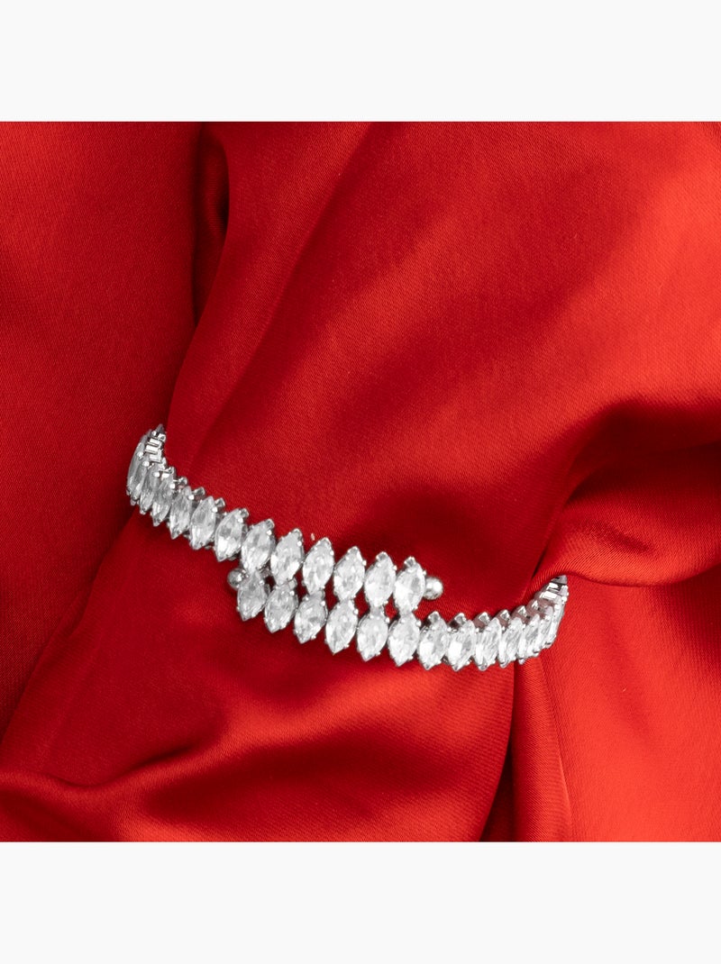 Bracelet Luxenter avec zirconium brillant argenté - Comega Argent - Kiabi