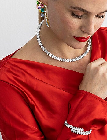 Bracelet Luxenter avec zirconium brillant argenté - Comega