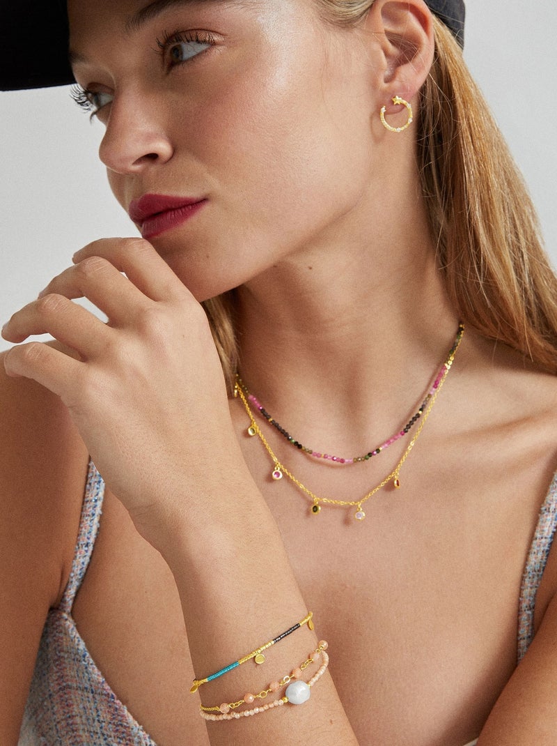 Bracelet Luxenter Ekhao et plaqué or 18k Orange - Kiabi