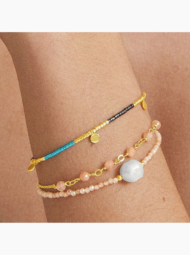 Bracelet Luxenter Ekhao et plaqué or 18k Orange - Kiabi