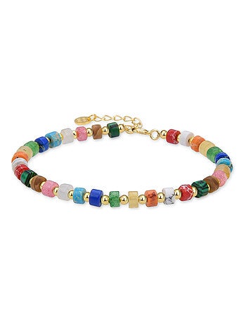 Bracelet Luxenter en argent 925 avec cristal multicolore et finition en or jaune 18K - Ihun