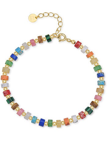 Bracelet Luxenter en argent 925 avec cristal multicolore et finition en or jaune 18K - Ihun