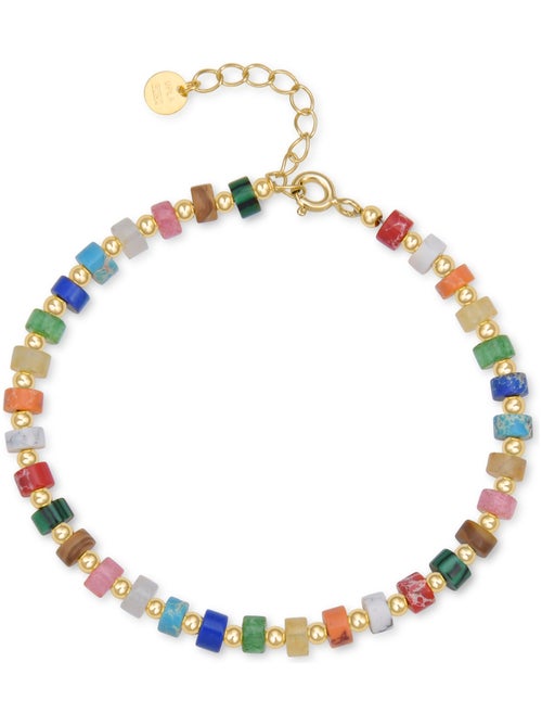 Bracelet Luxenter en argent 925 avec cristal multicolore et finition en or jaune 18K - Ihun - Kiabi