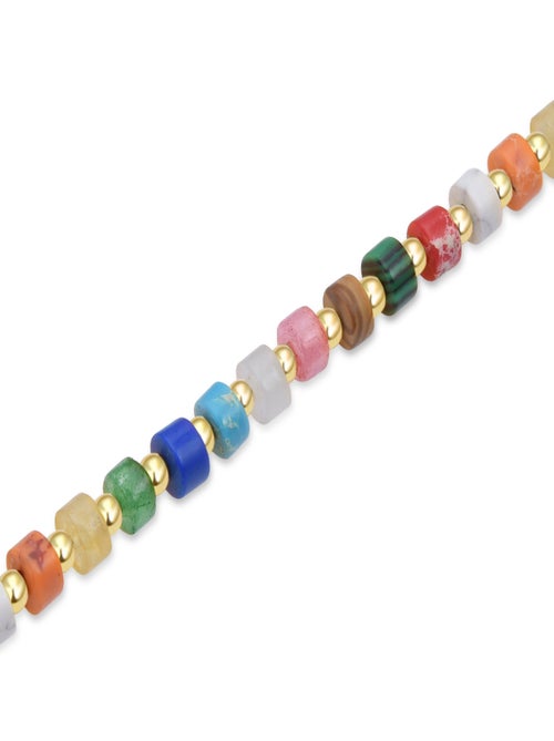 Bracelet Luxenter en argent 925 avec cristal multicolore et finition en or jaune 18K - Ihun - Kiabi