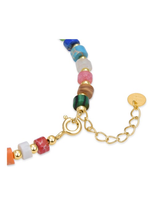 Bracelet Luxenter en argent 925 avec cristal multicolore et finition en or jaune 18K - Ihun - Kiabi