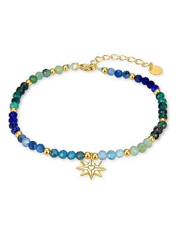 Bracelet Luxenter en argent 925 avec cristal multicolore et finition en or jaune 18K - Neomu